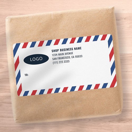 Stripes Business Logo Mailing Shipping Labels