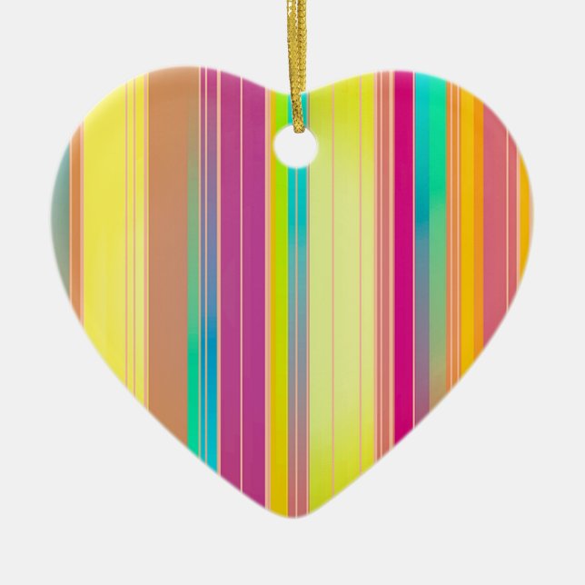Stripes Ceramic Ornament (Front)
