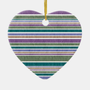 Stripes Ceramic Ornament