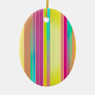 Stripes Ceramic Ornament