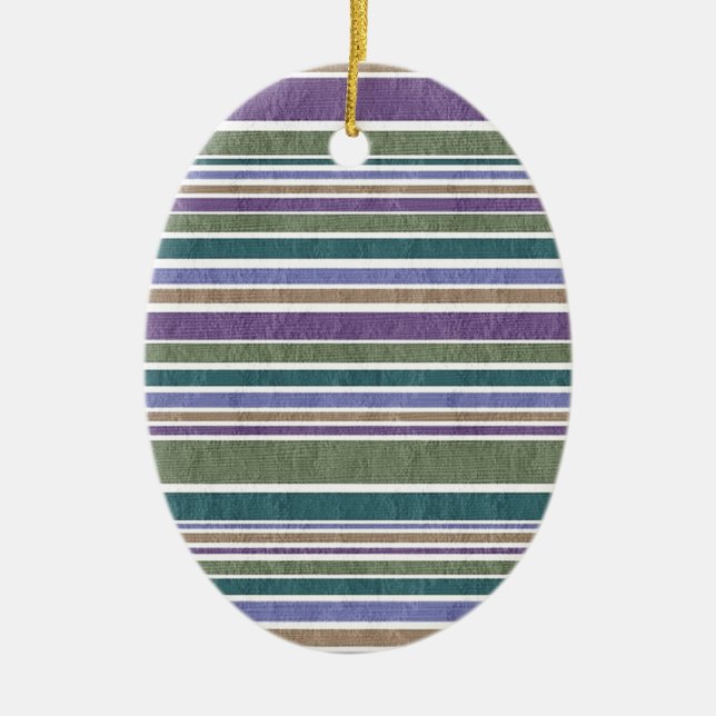 Stripes Ceramic Ornament (Front)