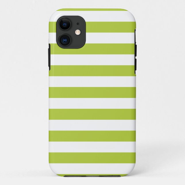 Stripes Chartreuse Green iPhone 5/5S Case (Back)