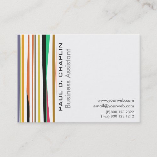 Stripes Colorful Business Consultant   Affordable Appointment Card