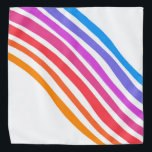 Stripes Colorful Lines Rainbow Bandana<br><div class="desc">Enjoy this whimsical pattern on this colorful bandana.
 
 You can always add your own text. Let me know if you'd like something custom made. 
 
 If you buy it,  thank you! Be sure to share a pic on Instagram of it in action and tag me @shoshannahscribbles :)</div>