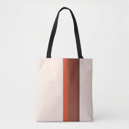 Stripes design natural pink red brown tote bag