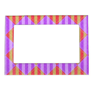 Stripes, Diamonds, Spot Pattern by Shirley Taylor Magnetic Picture Frame