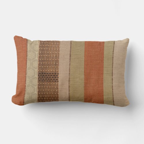 Stripes Earth Tones Throw Pillow