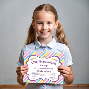 Stripes Editable End of School Year Student Award