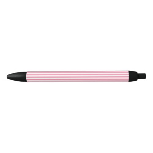 Stripes Flamingo Pink Black Ink Pen