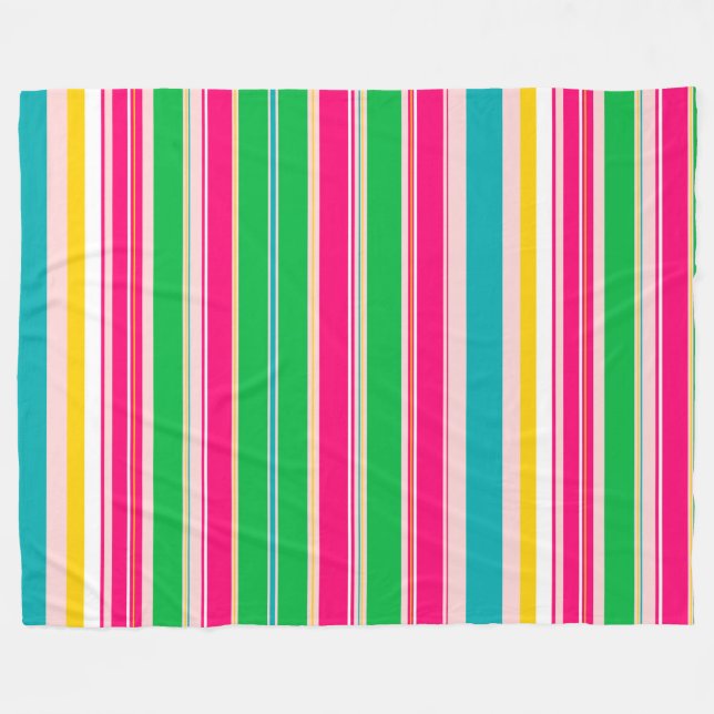 Stripes Fleece Blanket (Front (Horizontal))