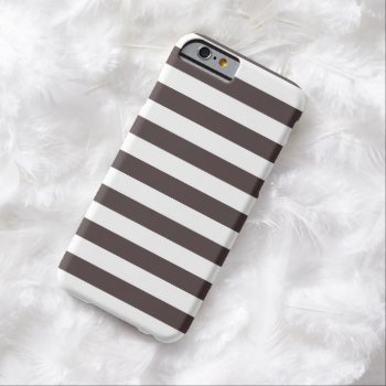 Stripes French Roast Brown Iphone 6 Case by ipad_n_iphone_cases at Zazzle