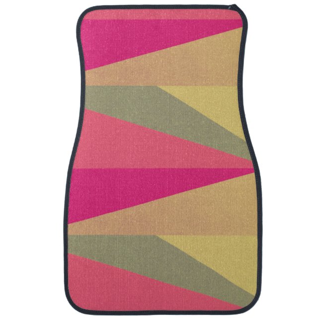 Stripes Geometric Pattern Car Floor Mat (Front)