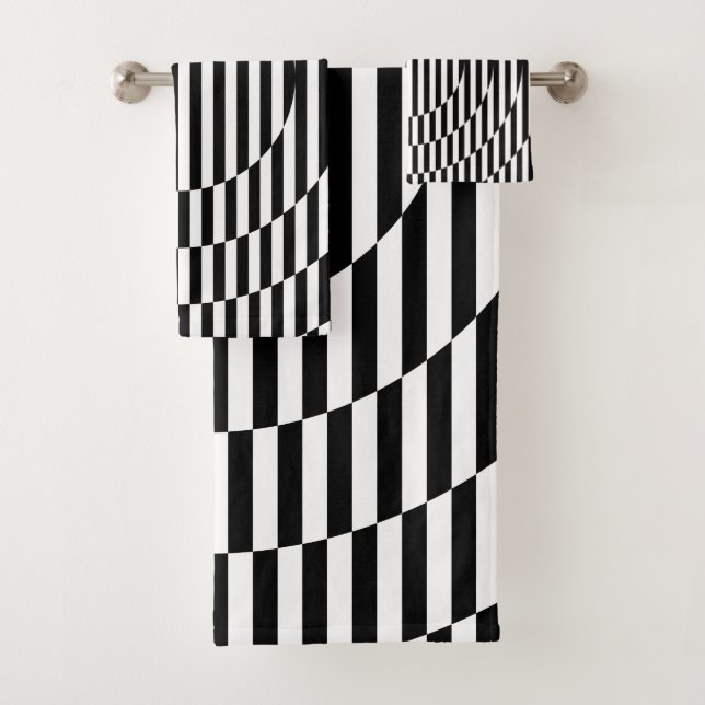 Stripes, going in circle! bath towel set (Insitu)