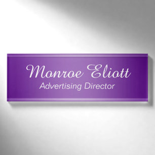 STRIPES gradients - purple violet + your idea Name Tag
