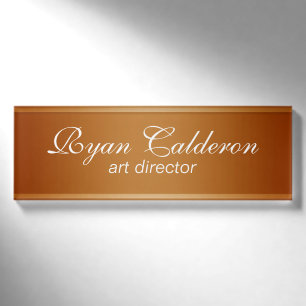 STRIPES gradients - red brown + your ideas Name Tag