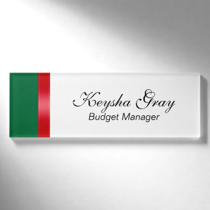STRIPES gradients - red + your idea Name Tag