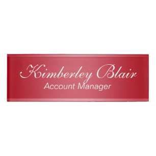 STRIPES gradients - red + your ideas Name Tag