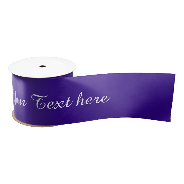 STRIPES gradients - violet + your text Satin Ribbon (Spool)