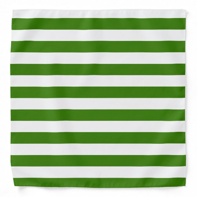 STRIPES Green on any Color Bandana (Front)