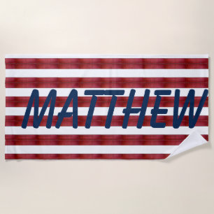Stripes In Abstract Beach Towel