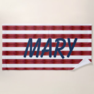 Stripes In Abstract Beach Towel