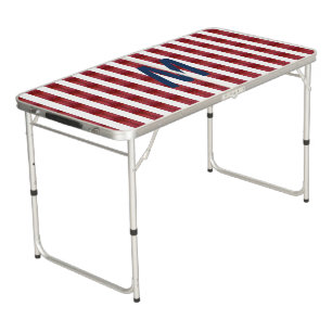 Stripes In Abstract Beer Pong Table