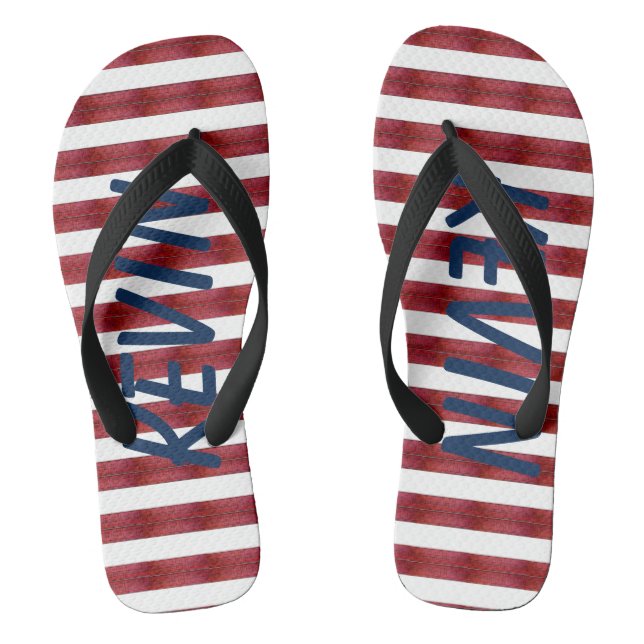 Stripes In Abstract  Flip Flops (Footbed)