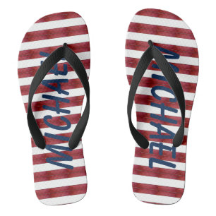 Stripes In Abstract  Flip Flops
