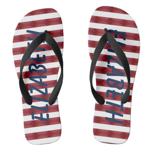 Stripes In Abstract  Flip Flops