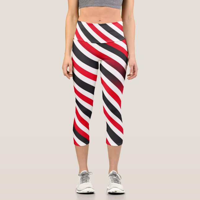 Stripes in Motion Capri Leggings (Front)