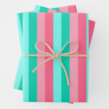 Stripes in Pinks and Teals