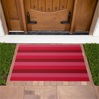 Stripes in Shades of Red Doormat