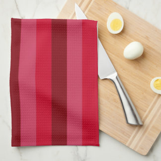 Stripes in Shades of Red Kitchen Towel