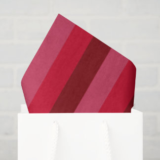 Stripes in Shades of Red Tissue Paper