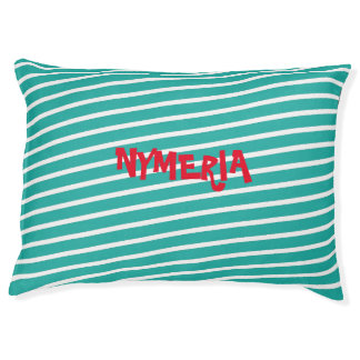 Stripes in Teal Dog Bed