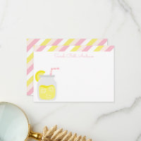 Stripes & Lemonade Personalized Note Cards