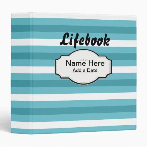 Stripes Lifebook Foster Care Adoption 3 Ring Binder