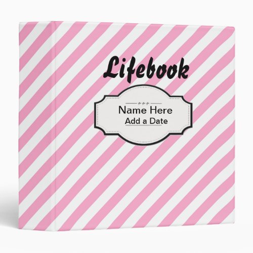 Stripes Lifebook Foster Care Adoption Binder