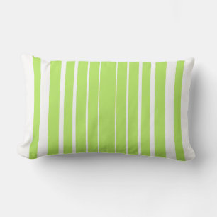 Stripes Lime Green White Vertical Throw Pillow