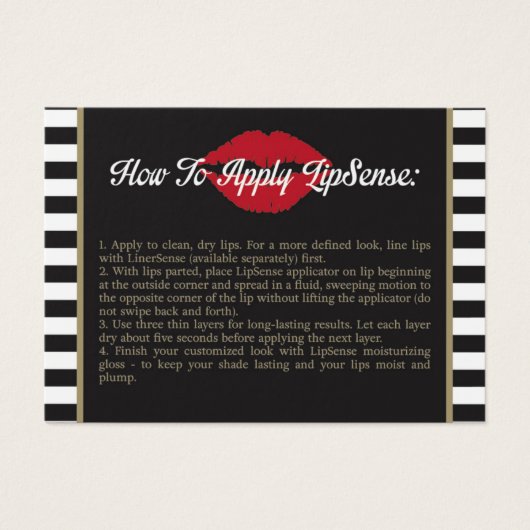 Stripes - Lips - Gold - How to Apply - Tips (Front)