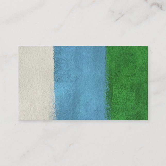Stripes Modern Art Business Cards - Blue Green (Front)