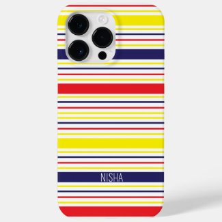 Stripes Modern Trendy Colorful Personalized