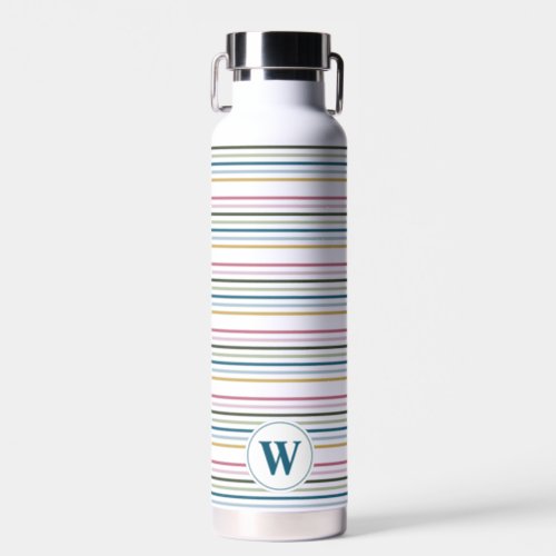 Stripes Monogram Water Bottle