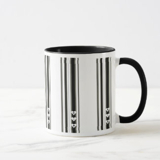 Stripes n Hearts Black Mug
