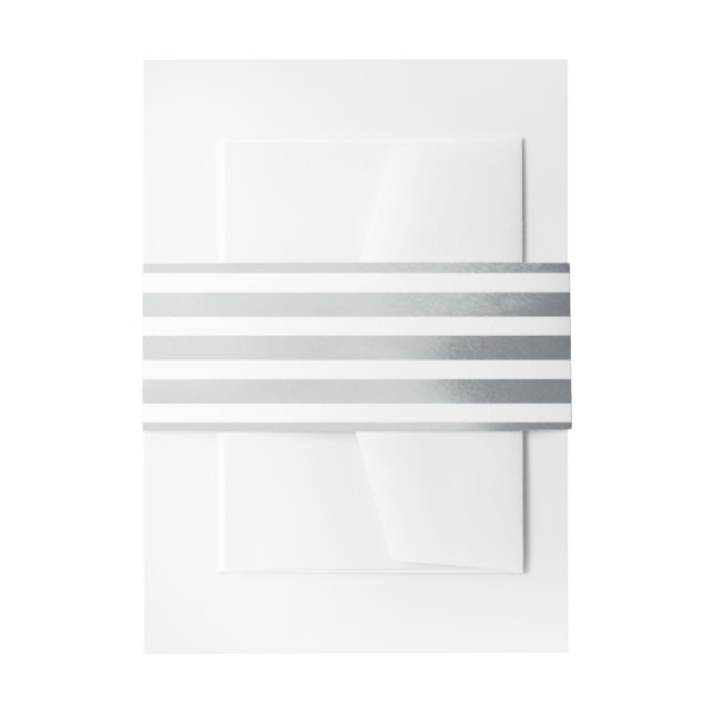 Stripes nautical wedding invitation  invitation belly band (Front Example)