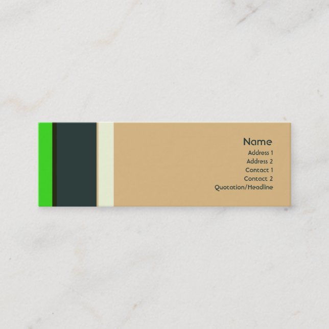 Stripes No. 0066 Mini Business Card (Front)