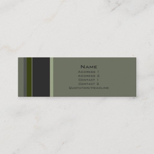 Customizable Stripes No. 0072 Business Card Template