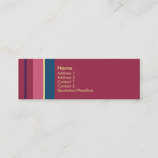 Stripes No. 0077 Mini Business Card (Front)