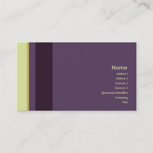 Customizable Stripes No. 0106 Business Cards