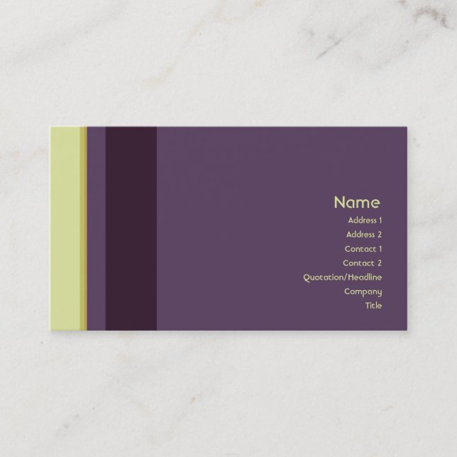 Stripes No. 0106 Business Card (Front)
